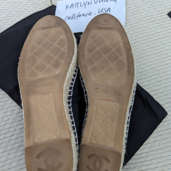Black Tweed Chanel Espadrilles size 36 - Picture 5 of 6